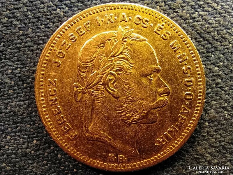 Hungarian. József Ferenc (1848-1916) .900 Gold 20 francs 8 forints 6.45g 1872 approx. (id73308)
