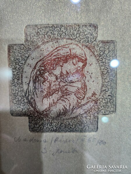 S.Horváth ildíkó madonna picture graphic, etching