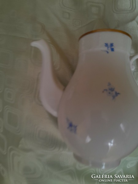 Antique blue floral baroque jug