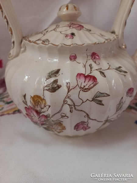 Hand painted earthenware jug