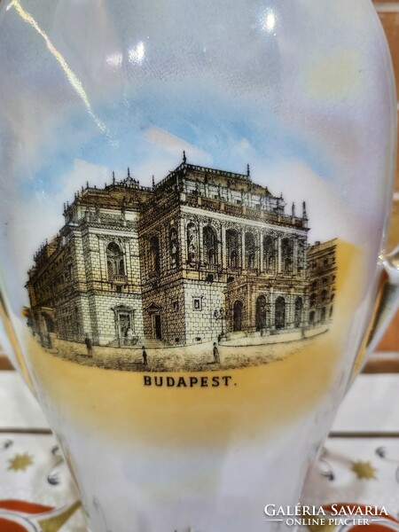Victória Porcelán  Váza Operaház Budapest