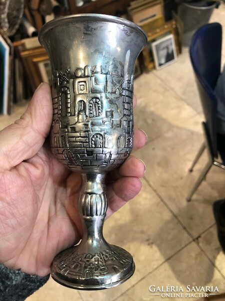 Goblet, Judaica, made of alpaca, height 18 cm.