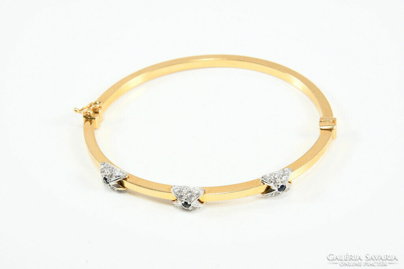 18 Cr. Gold bracelet with sapphires