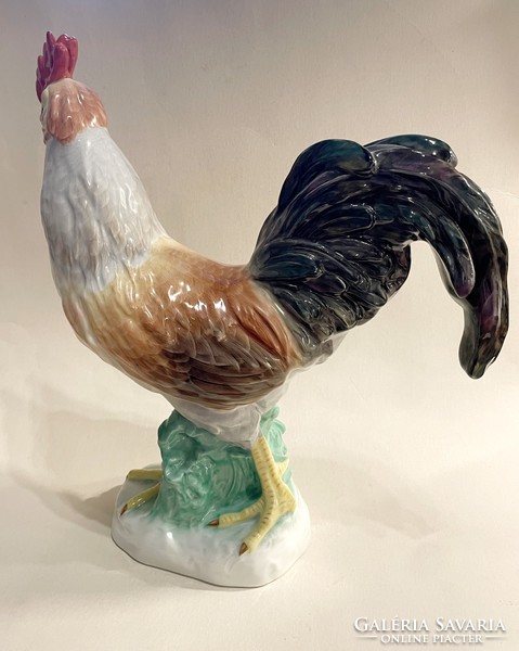 Huge size Herend rooster figure