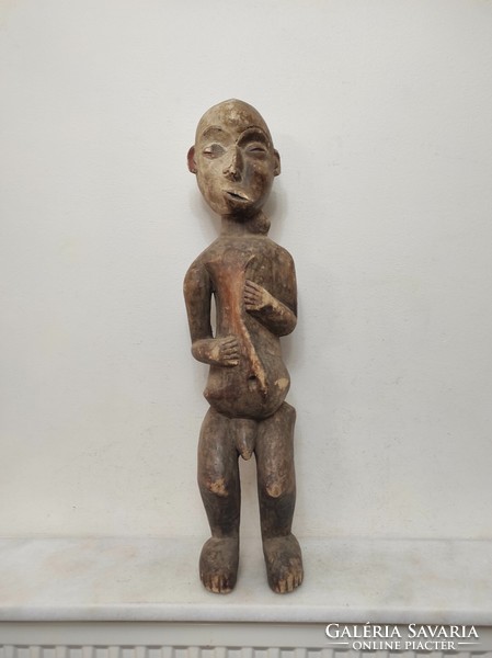 Antique African patient healing statue Pende ethnic group Congo Africa 334 le dob 88 7254