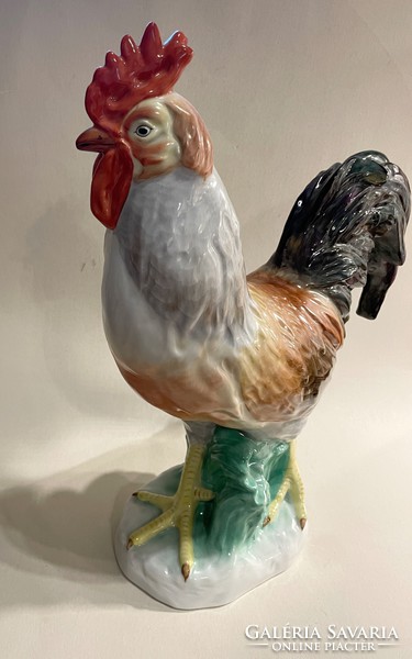 Huge size Herend rooster figure