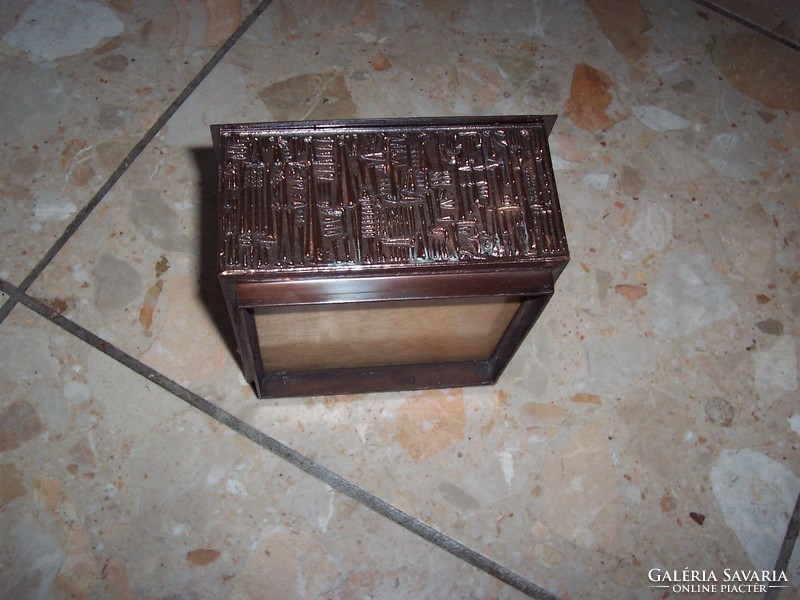 Metal and wooden box for sale