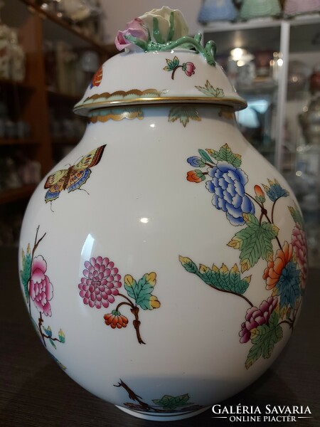 Antique Herend vase with lid