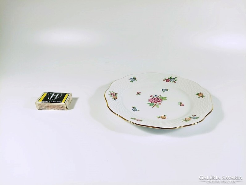 HERENDI, ETON MINTÁS 6 SZEMÉLYES DESSZERT SZETT (517; 1527), KÉZZEL FESTETT PORCELÁN HIBÁTLAN (J355)