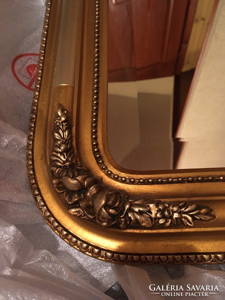 Biedermeier mirror in a gilded frame with polished glass 60x44 cm