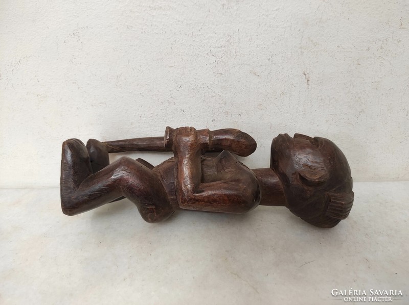 Antik afrikai harcos szobor Kamerun sérült 322 Le dob 300 7246