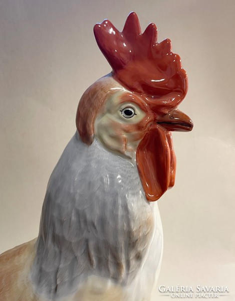 Huge size Herend rooster figure