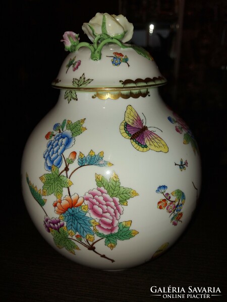 Antique Herend vase with lid