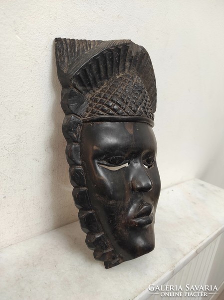 Antique African ebony mask Baule ethnic group Ivory Coast 917 7286