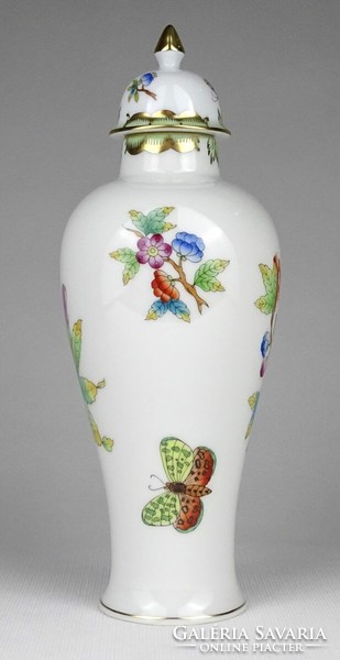 1M808 Viktória mintás Herendi porcelán urna 22 cm