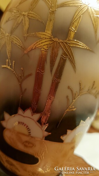 Leáraztam! EROZON japán mintás porcelán váza. Gazdagon aranyozott kézzel festett