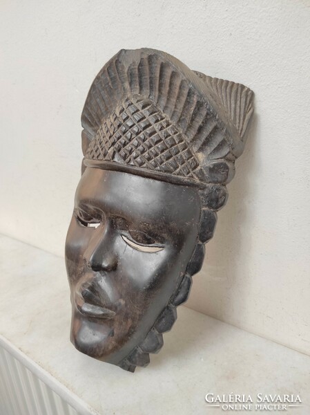 Antique African ebony mask Baule ethnic group Ivory Coast 917 7286