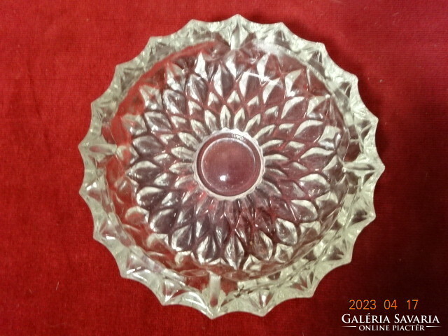 Glass ashtray, largest diameter 17.5 cm. Jokai.