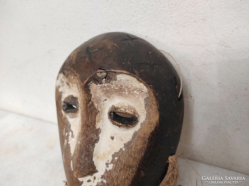 Antik afrikai fa maszk Lega népcsopoprt Kongó africká maska leértékelt 343 Le dob 400 7167