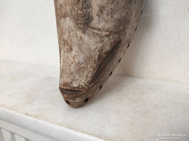 Antik afrikai maszk Fang népcsoport fa Gabon sérült leértékelt 915 Le dob 80 7282