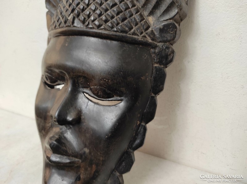 Antique African ebony mask Baule ethnic group Ivory Coast 917 7286