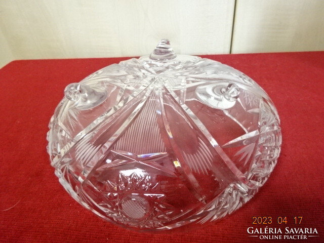 Ajka crystal, three-legged table centerpiece, top diameter 16 cm. Jokai.