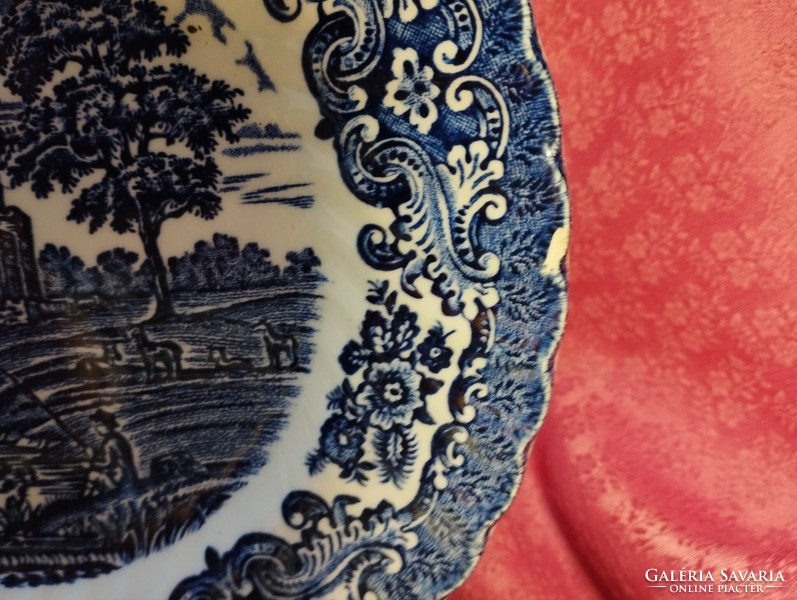 English scenic porcelain plates