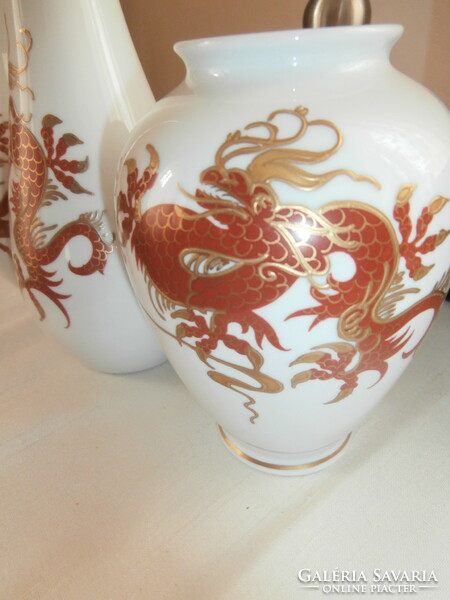 Wallendorf dragon vase collection 3 pcs