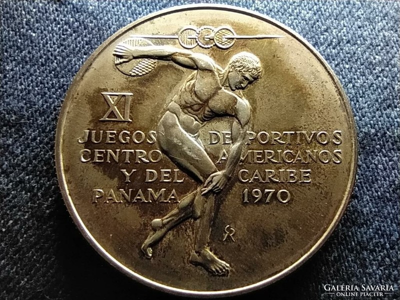 Panama 11. Central American Games .925 Silver 5 balboa 1970 fm (id77101)