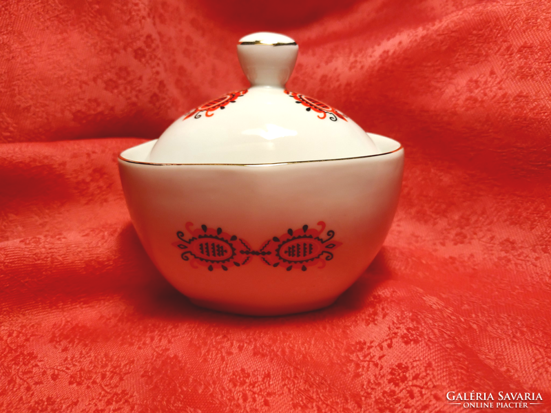 Hollóháza porcelain sugar bowl, jewelry box