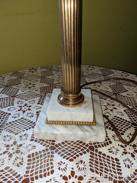 Antique Biedermeier copper table lamp