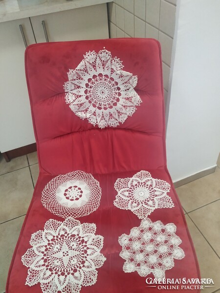 Hand-crocheted lace tablecloth made of thin yarn, 5 pieces for sale!