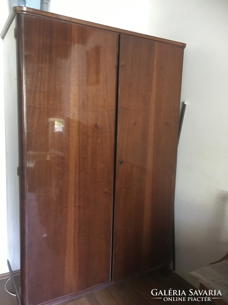 Art deco large wardrobe with shelves