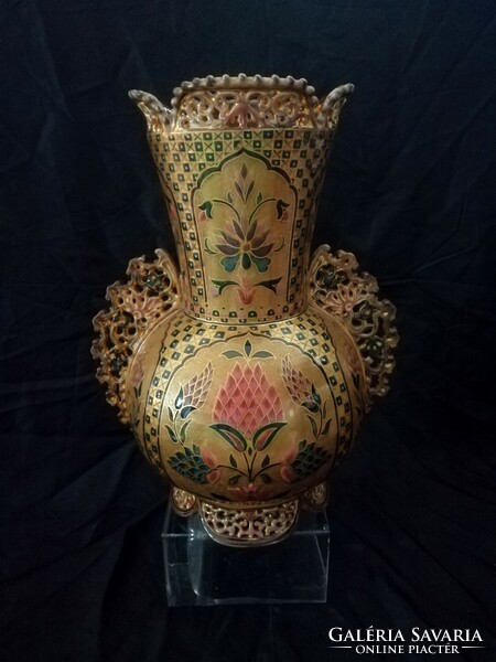 Zsolnay faience museum decorative vase
