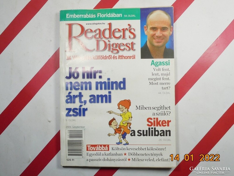 Régi retro Reader's Digest Válogatás újság magazin 2001. szeptember - Ajándékba születésnapra