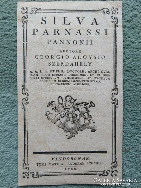 Parnassus forest of Pannonia. Latin print 1788
