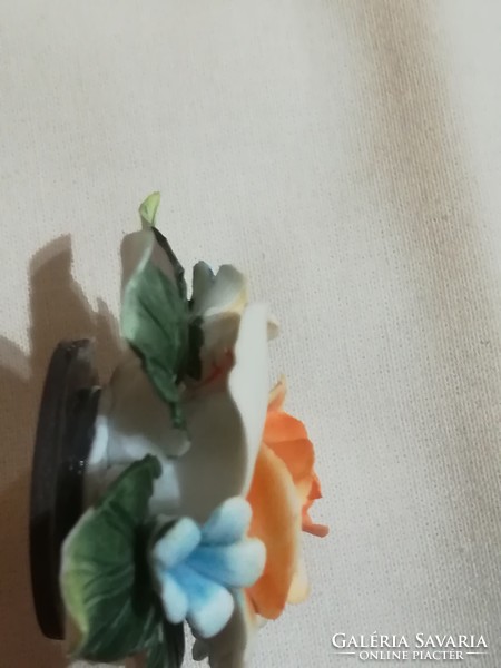 Handmade porcelain rose with magnet, souvenir, fridge magnet. 5 Cm.