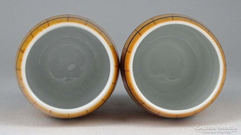 Pair of 1M728 brand vermouth Budafok Hólloháza porcelain barrels