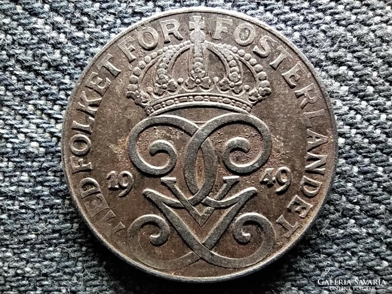 Sweden v. Gusztáv (1907-1950) 2 coins 1949 (id49107)