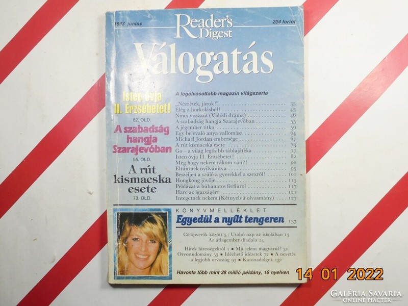 Régi retro Reader's Digest Válogatás újság magazin 1993. június - Ajándékba születésnapra