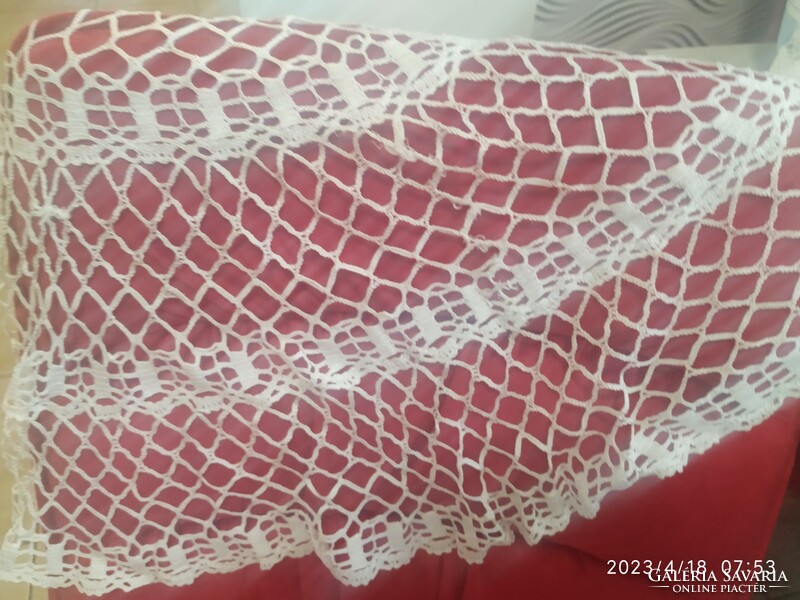 Hand crocheted lace tablecloth, large round tablecloth for sale!