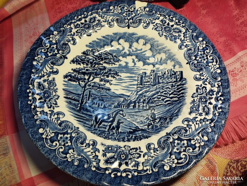 English scenic porcelain plates