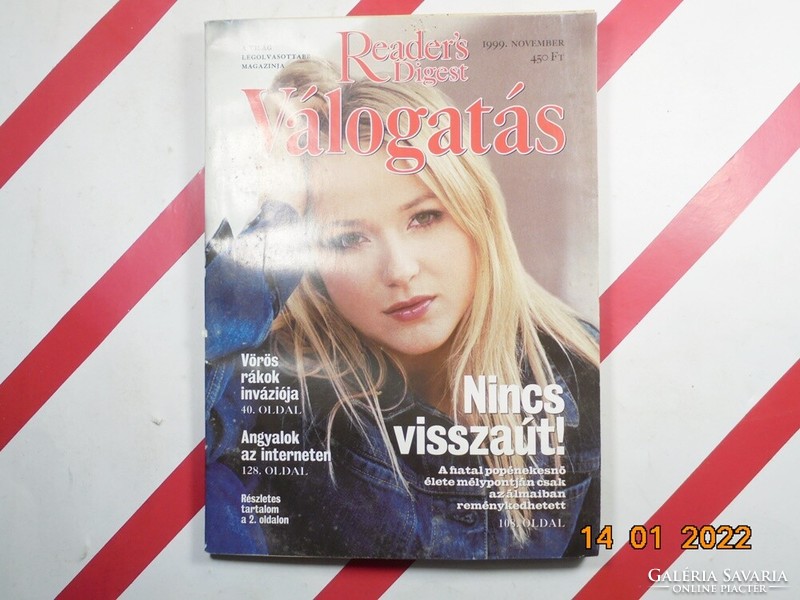 Régi retro Reader's Digest Válogatás újság magazin 1999. november - Ajándékba születésnapra
