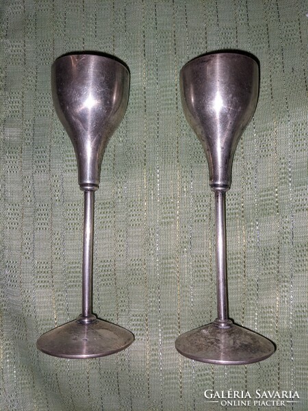 Liqueur glasses with silver base, 2 pcs