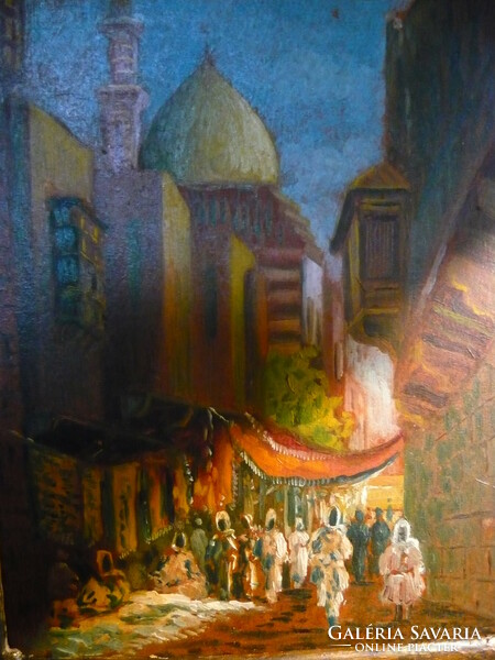 Oil painting-Bácskay i.912. Cairo