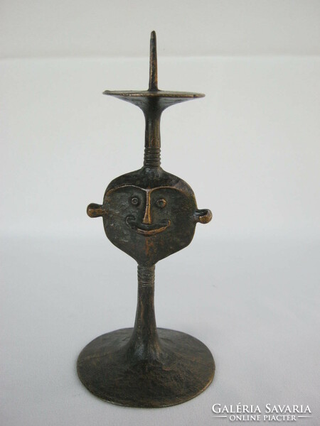 Retro ... Hungarian industrial art bronze candle holder