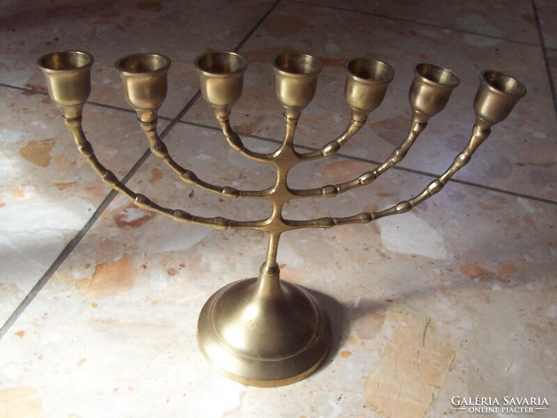 Copper menorah