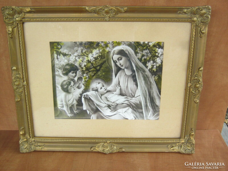 Old holy image blonde frame