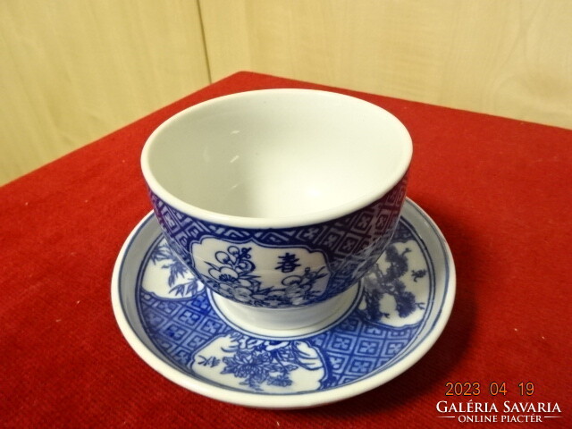 Chinese porcelain tea cup + saucer, six pieces for sale. Jokai.