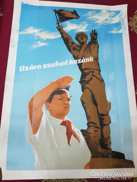 Old communist poster, László Balogh